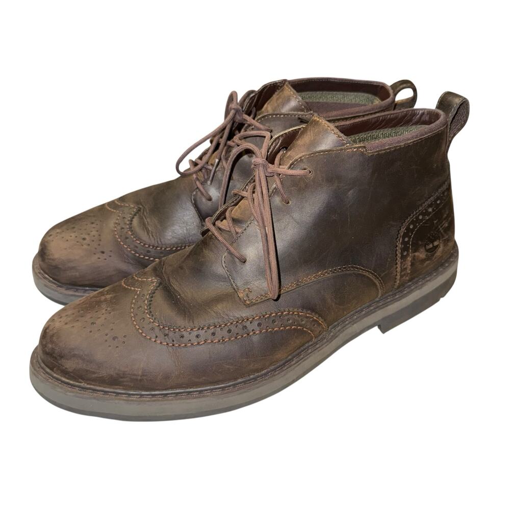 Timberland Squall Canyon Wing Tip Chukka Boots‎ Men's 13 Brown Waterproof Fall